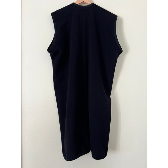 Charvet 100% Cashmere Scotland Made Long Vest 28 Place Vendome Paris Black - Picture 3 of 6